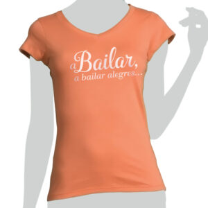 Camiseta Unisex. Que no nos falte de Ná. Color naranja 320. Punto 100% Algodón.